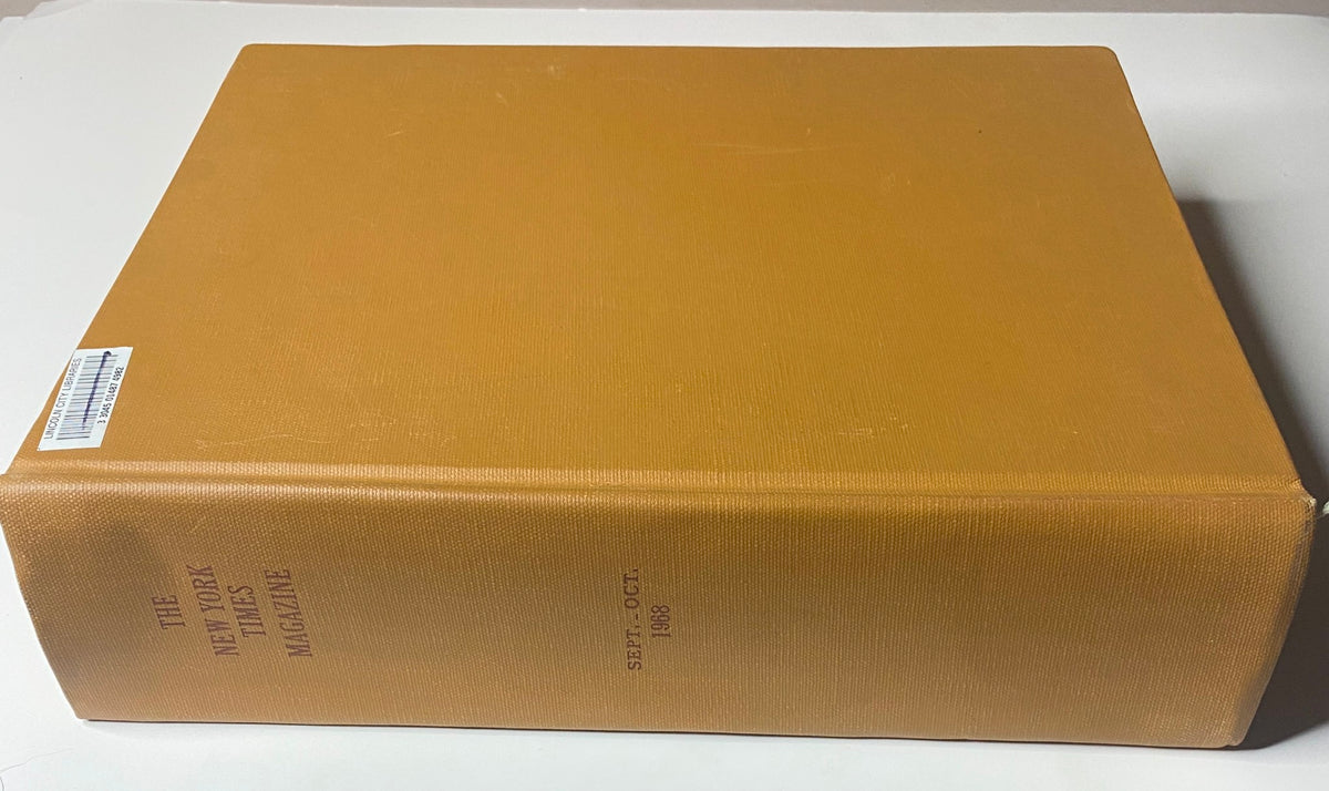 The New York Times Library Edition Bound Magazine 1968 September - October, showing the exterior cover of the bound volume.
