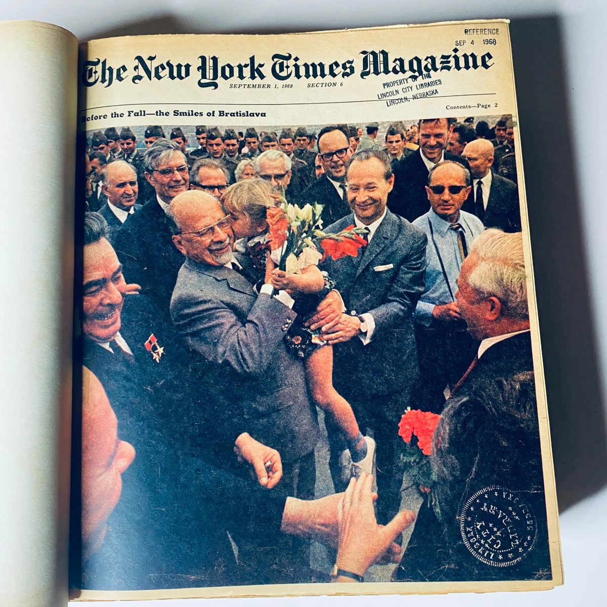 Cover page of The New York Times Magazine September 1, 1968 issue from The New York Times Library Edition Bound Magazine 1968 September - October.