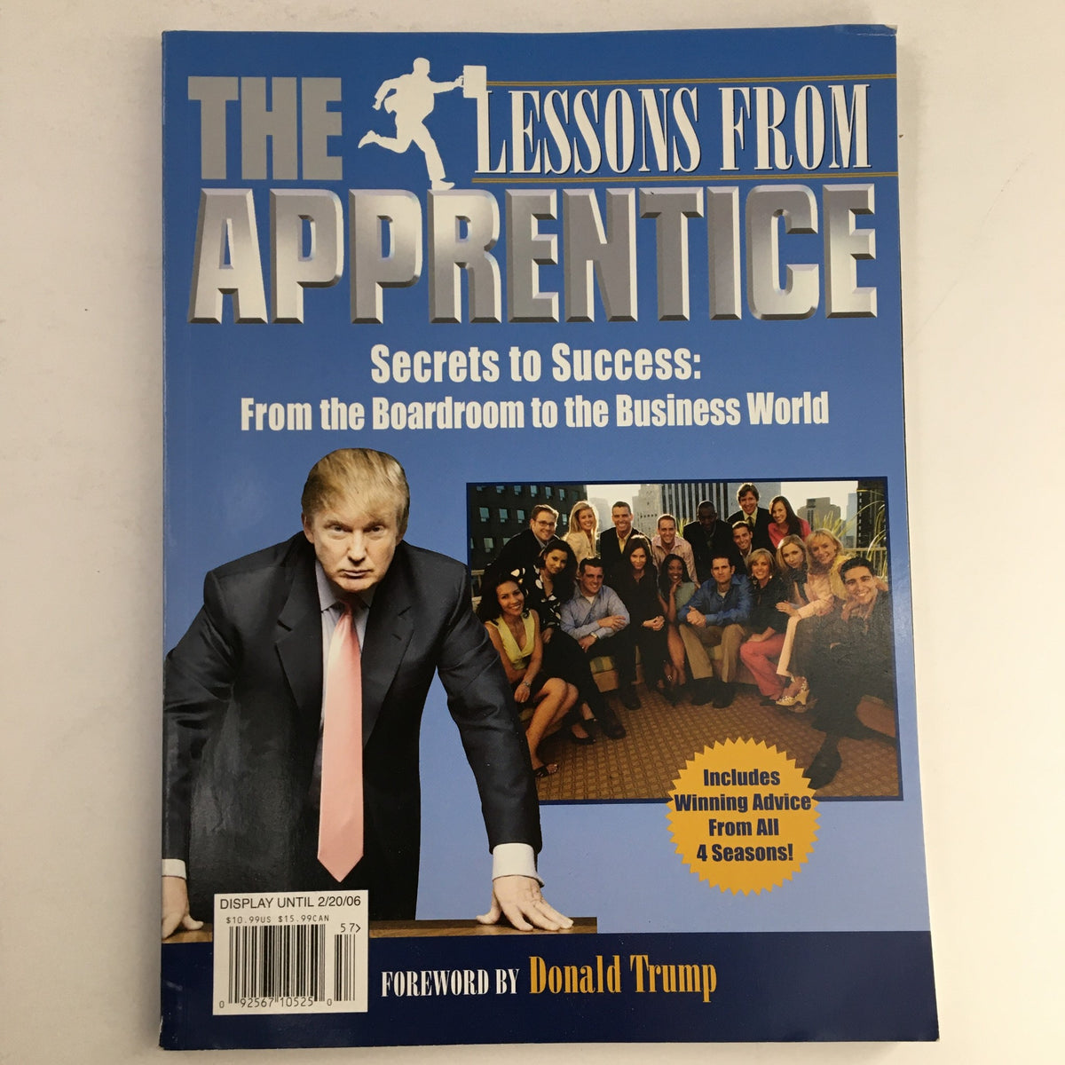 Cover of the vintage magazine '2006 Lessons From The Apprentice: Secrets to Success' featuring Donald Trump, showcasing key insights from the show, with a group of contestants and Trump on the cover.