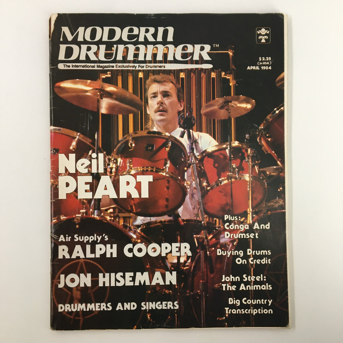 Modern Drummer Magazine April 1984 Neil Peart, Ralph Cooper No Label