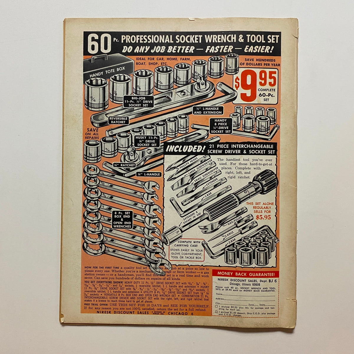 Advertisement page from VTG High Performance Magazine June 1966 presenting a professional socket wrench and tool set, highlighting DIY capabilities for automotive enthusiasts.