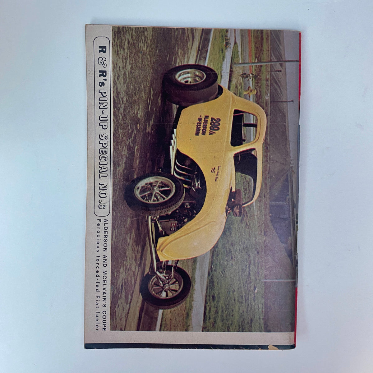 Cover of VTG Rodding & Re-Styling Magazine June 1963 showcasing a vintage yellow hot rod, part of the R & R's Pin-Up Special.