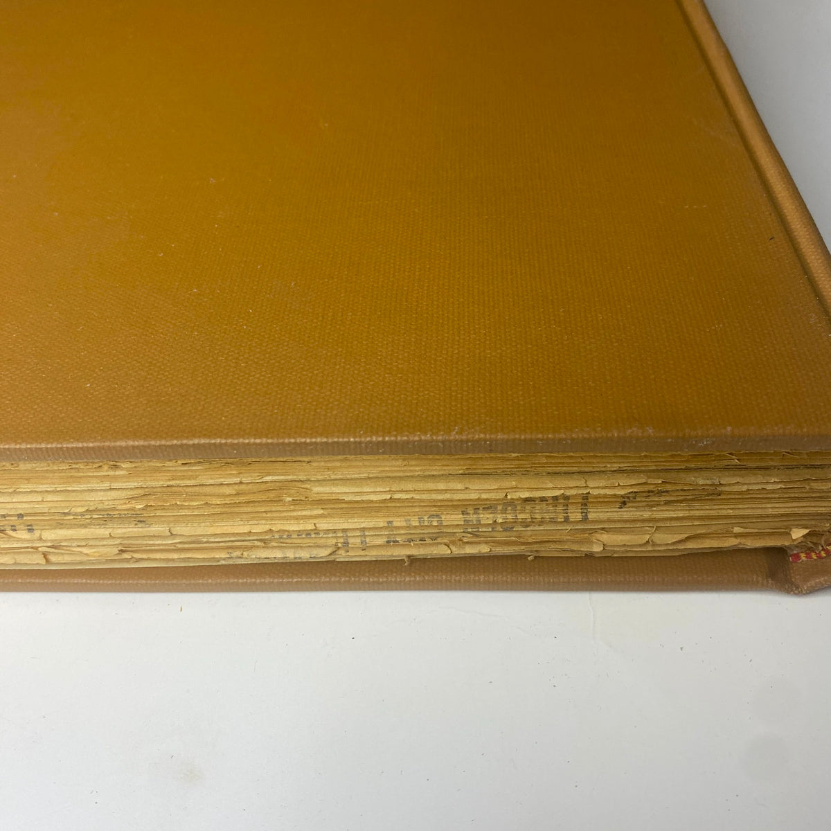 Side view of The New York Times Library Edition Bound Magazine January - February 1969, showcasing the textured spine and binding of the volumed collection.