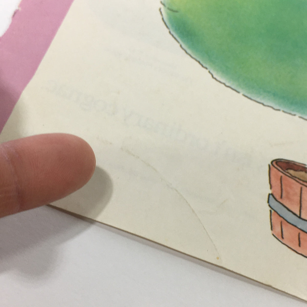 Detail view of the COVER ONLY - The New Yorker Magazine April 4 1988, showcasing a slight wear on the edges and the unique topiary bunny ears illustration by Heidi Goennel.