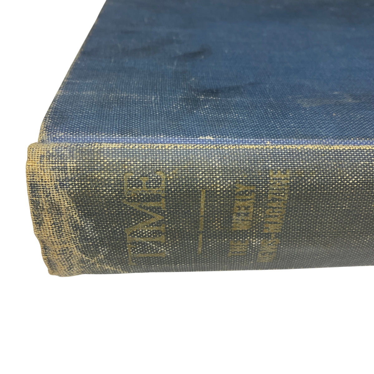 Time Magazine Bound Weekly 1924 July - December showing the spine of the book with visible wear and faded lettering.
