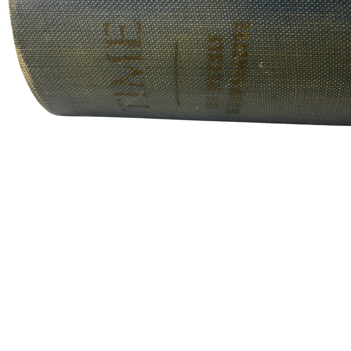 Close-up of the spine of the Time Magazine Bound Weekly volume for January to June 1926, detailing the title and year. Ideal for library archives or historical enthusiasts.