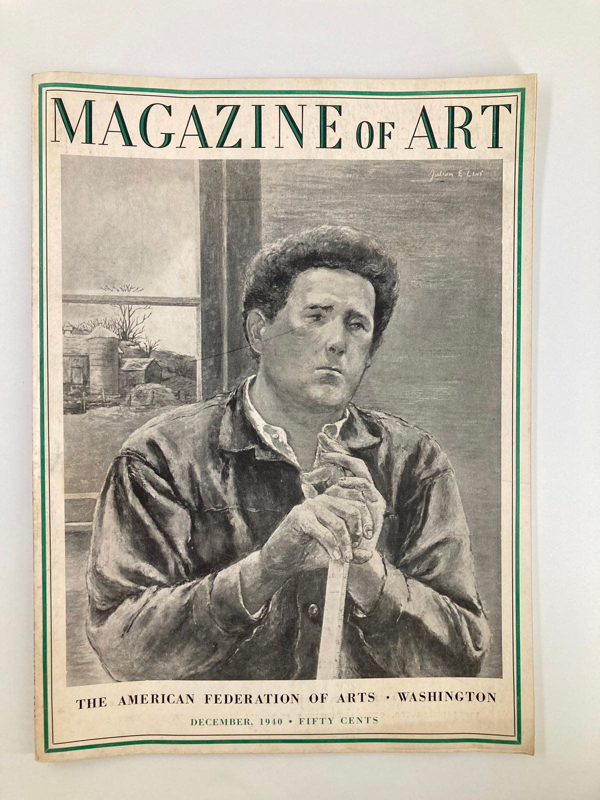 Vintage Magazine of Art December 1940 Julian Levi Writer at Home No Label