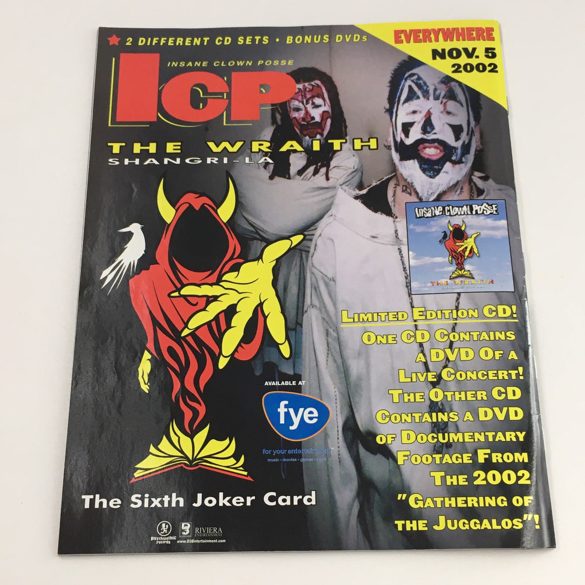 ICP The Wraith album cover related to the November 2002 release, presenting visual art from the Insane Clown Posse.
