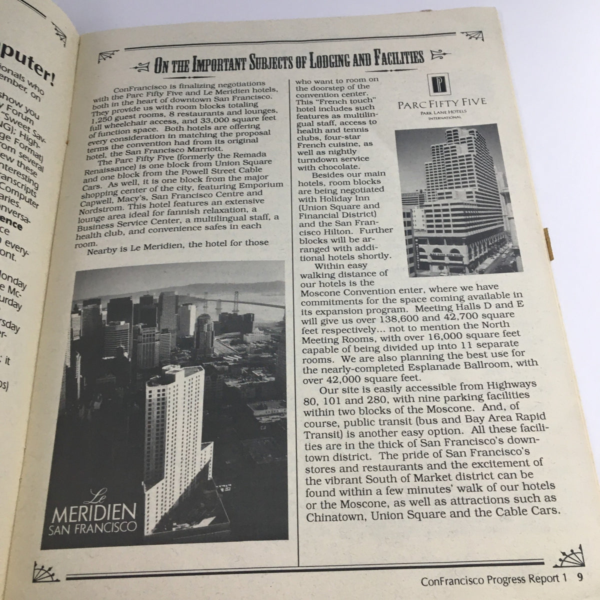 Con Francisco China Mall & Flying Dragon 1993 The 50th World Con Jack Vance page about lodging and facilities near the convention site in San Francisco.