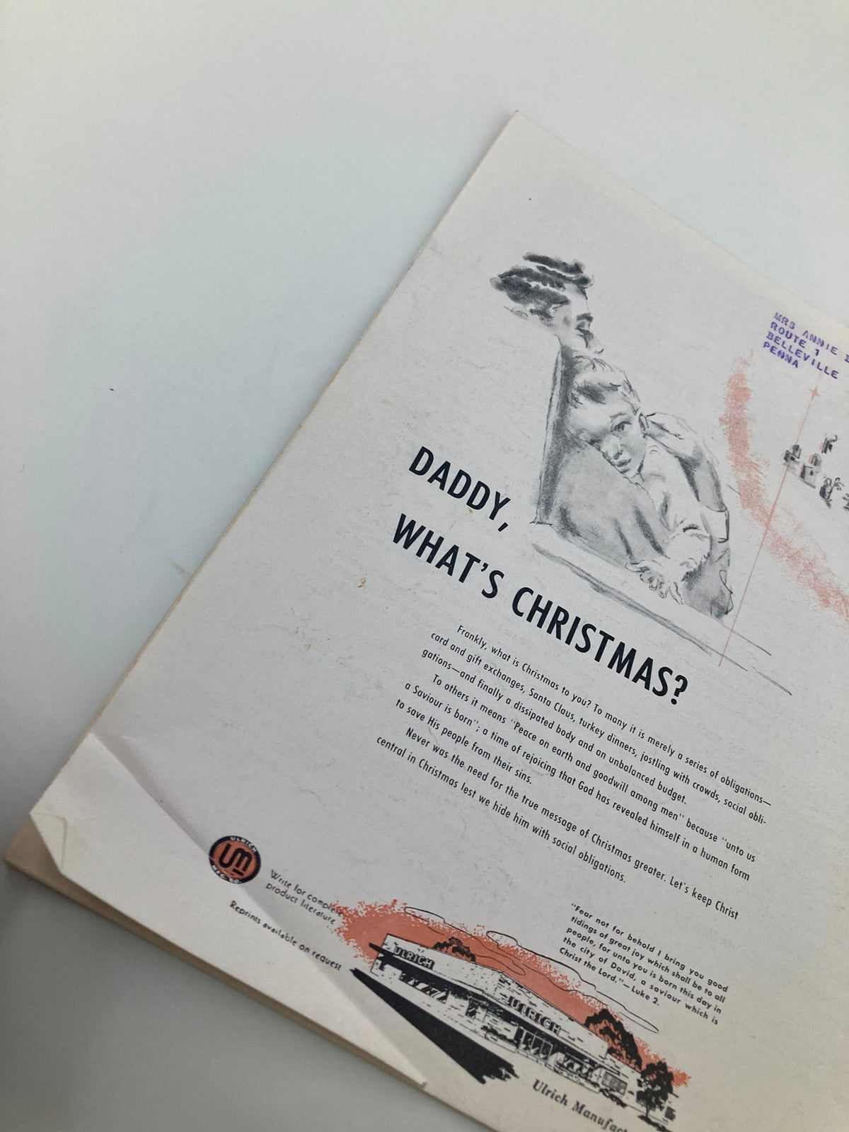 Vintage Christian Living Magazine December 1959 Abner Stoltzfus Town Preacher