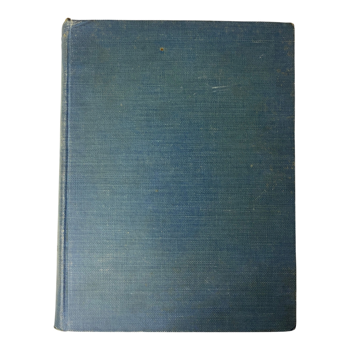 Back cover view of the bound volume of Time Magazine for July to December 1927, showcasing a classic blue fabric cover.