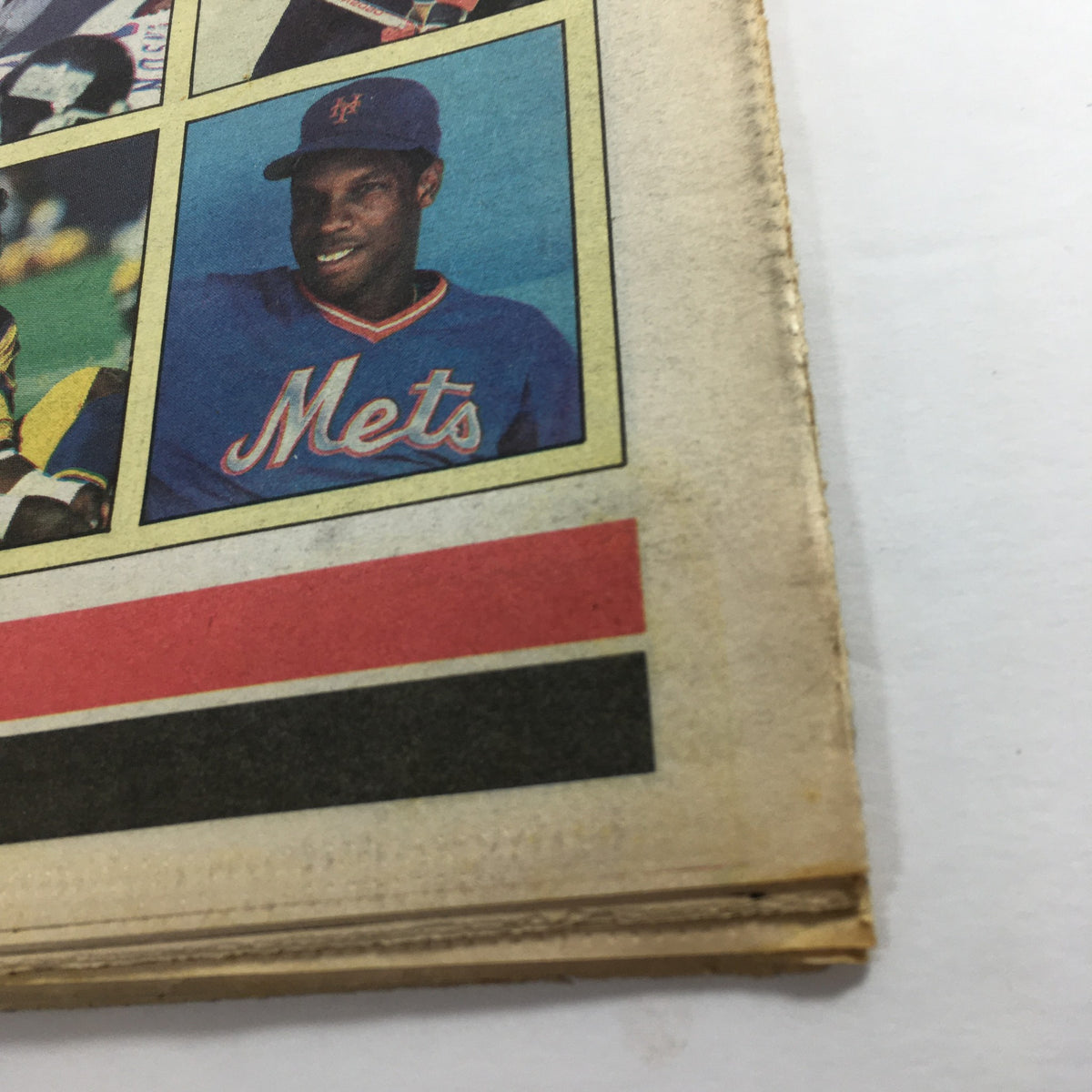 Close-up of a player from VTG The Sporting News January 4 1988 - NFL Jerry Rice / Special Double Issue, showcasing sports figures with a focus on a New York Mets player.