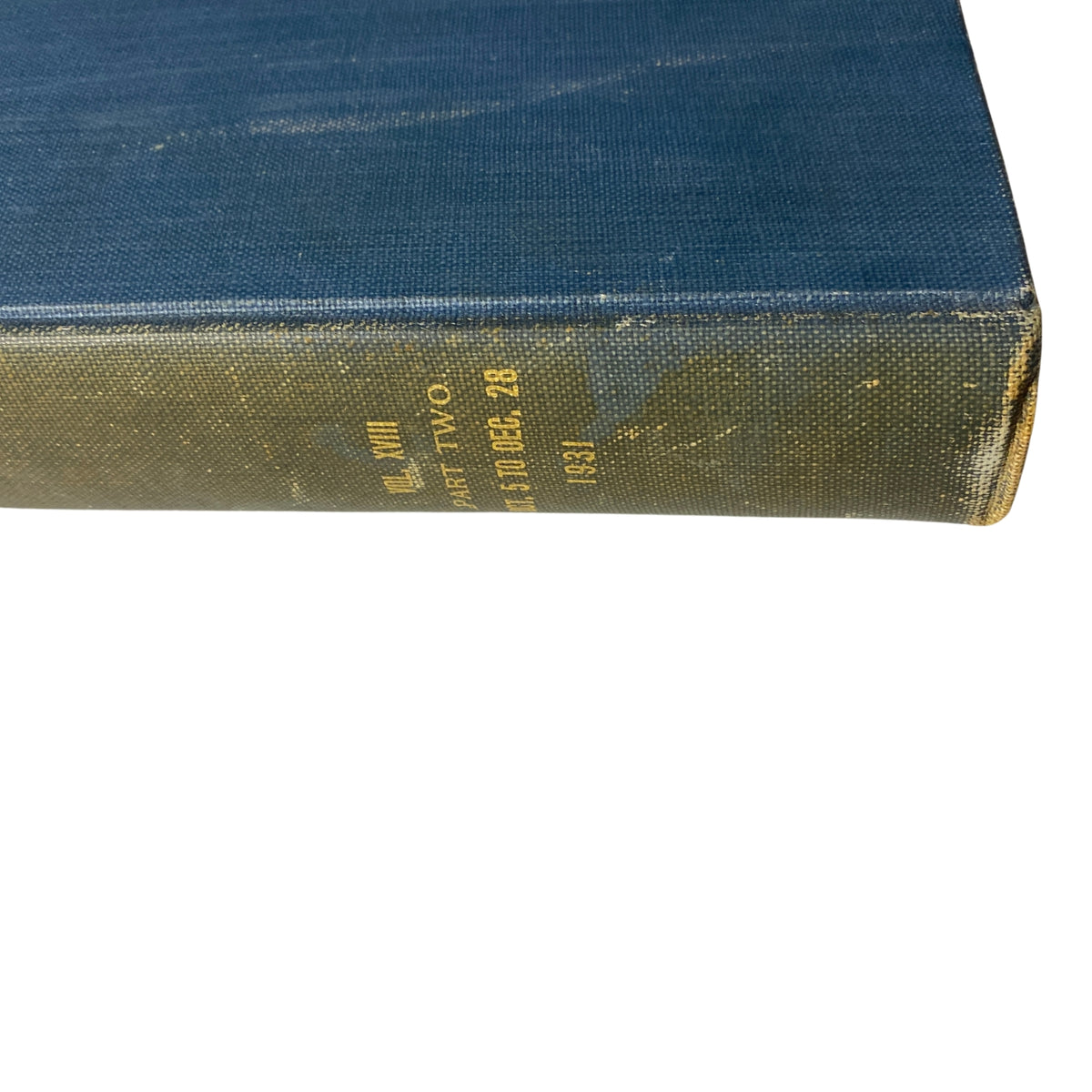 Another view of the spine of the Time Magazine Library Bound collection, titled 'Time Magazine – October 5 to December 28, 1931,' showcasing well-preserved condition.