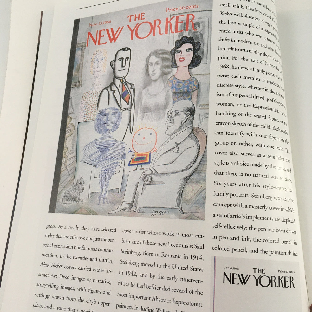 Another page from The New Yorker February 14 2002 featuring illustrations of artists and artwork, reflecting the diverse artistic explorations within the magazine.