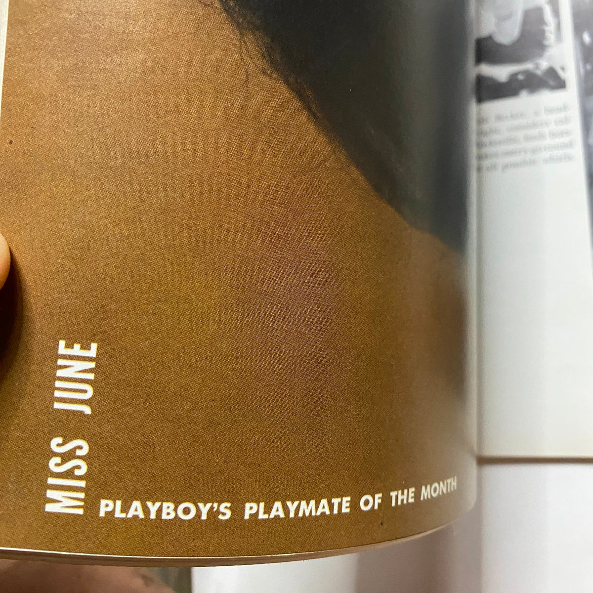 Image from VTG Playboy Magazine June 1961 showcasing the title 'MISS JUNE' and 'PLAYBOY'S PLAYMATE OF THE MONTH' in stylish typography.