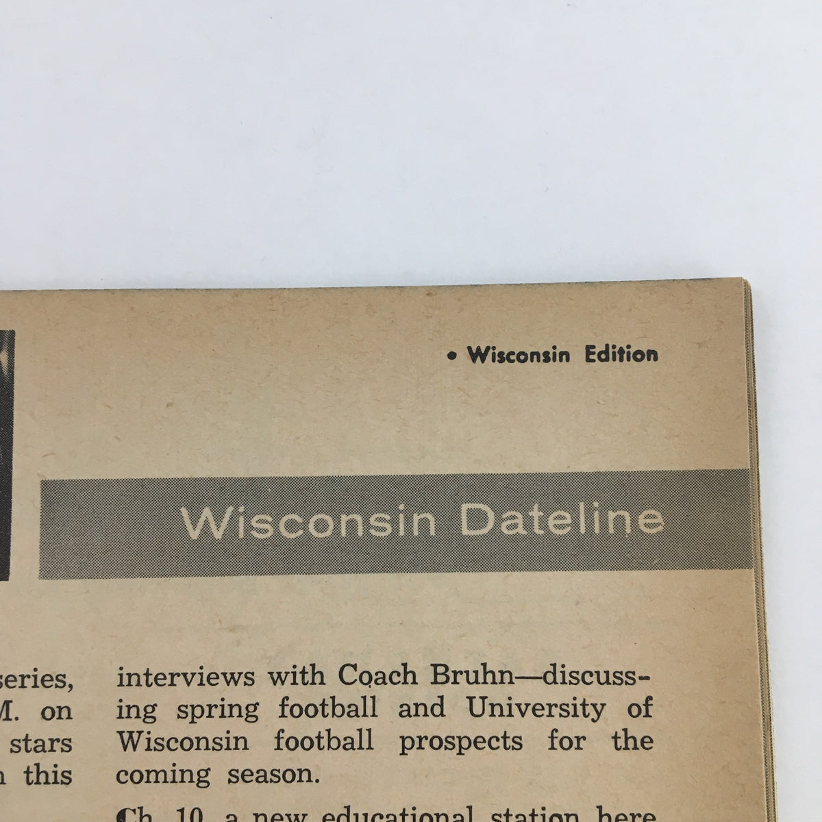 Focus on the Wisconsin Dateline section of the TV Guide Magazine from April 20, 1957, highlighting local content and features.