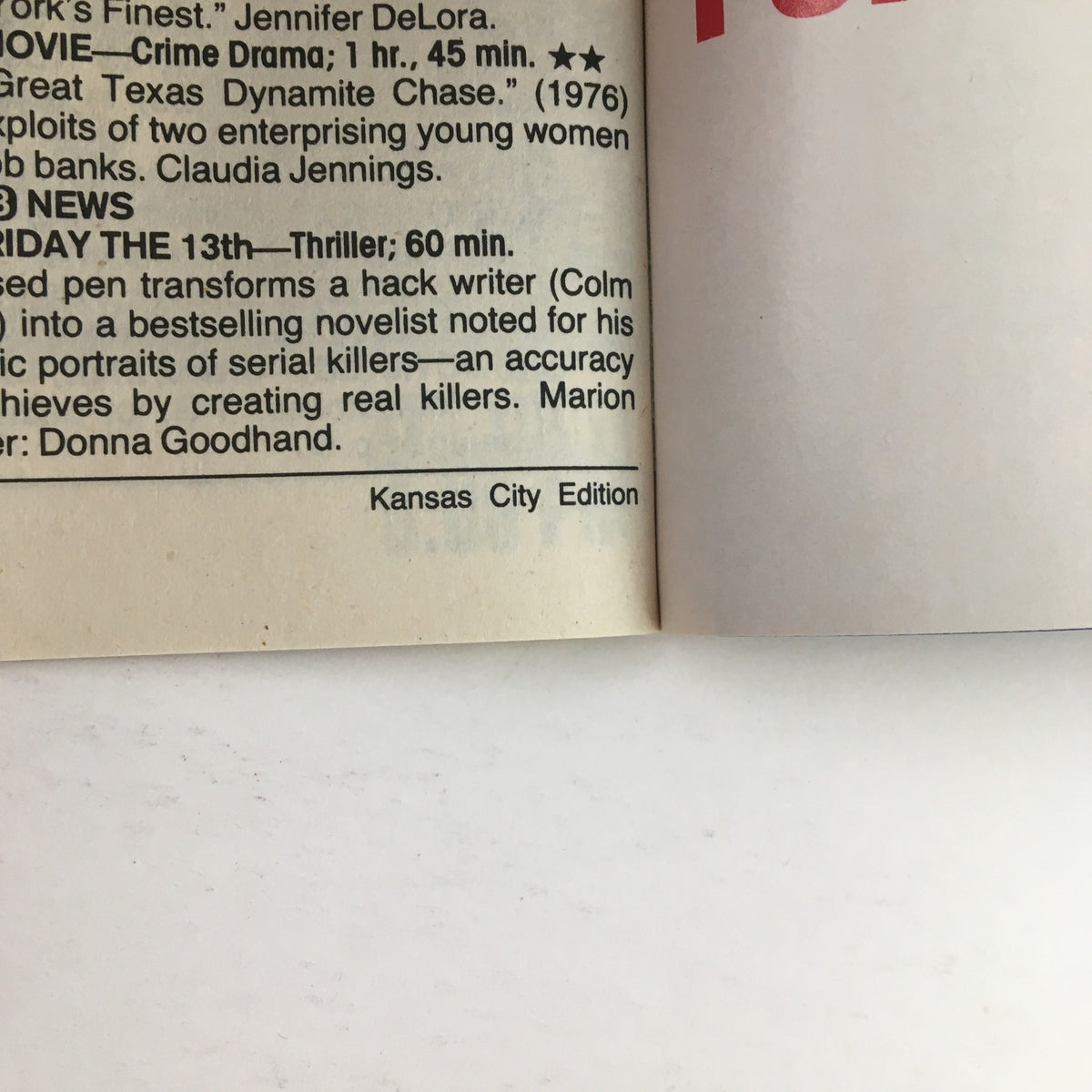Back page of TV Guide Magazine August 11 1990, Kansas City Edition, featuring program details and movie information.