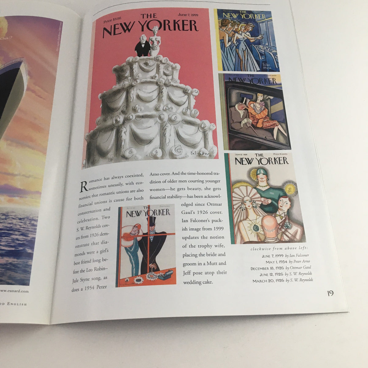The New Yorker Magazine February 13 2003 Cover Stories Love Romance Barry Blitt featuring a spread of comedic and romantic illustrations from earlier issues, highlighting love themes in an engaging layout.