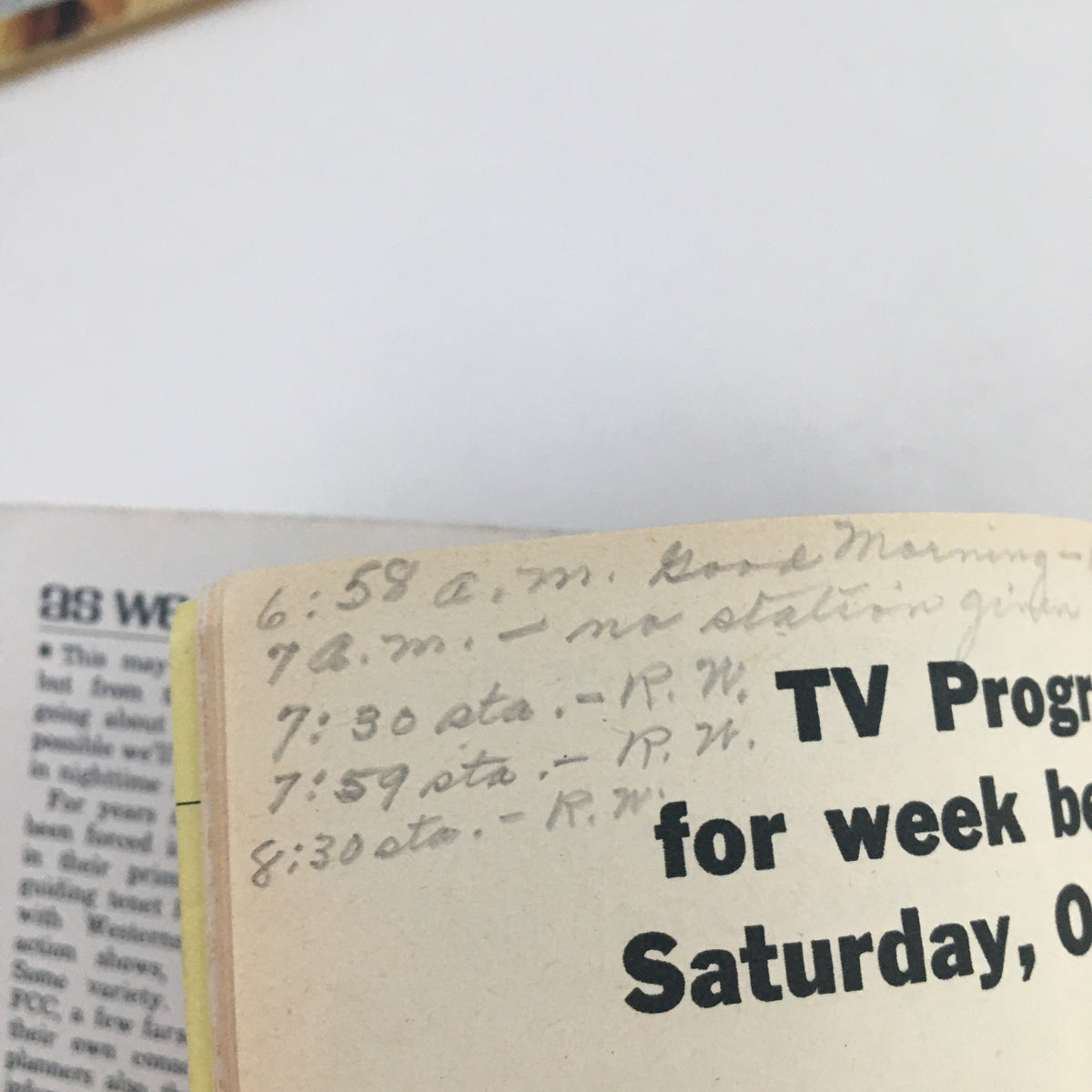 TV Guide Magazine October 14 1967 showing handwritten programming notes, illustrating TV schedule details, Philadelphia Edition.