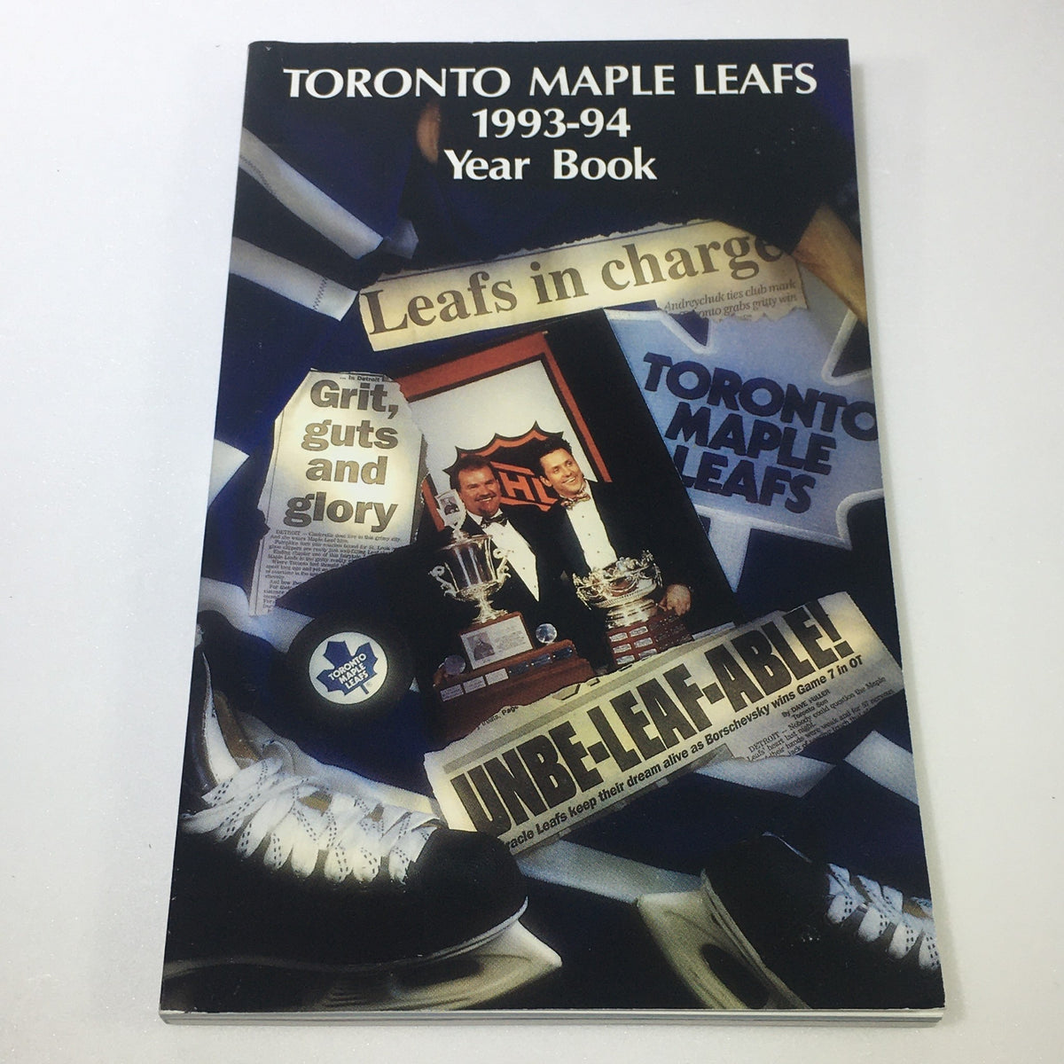 Cover of the 1993-1994 Toronto Maple Leafs Year Book highlighting team achievements, a must-have for collectors and hockey enthusiasts.