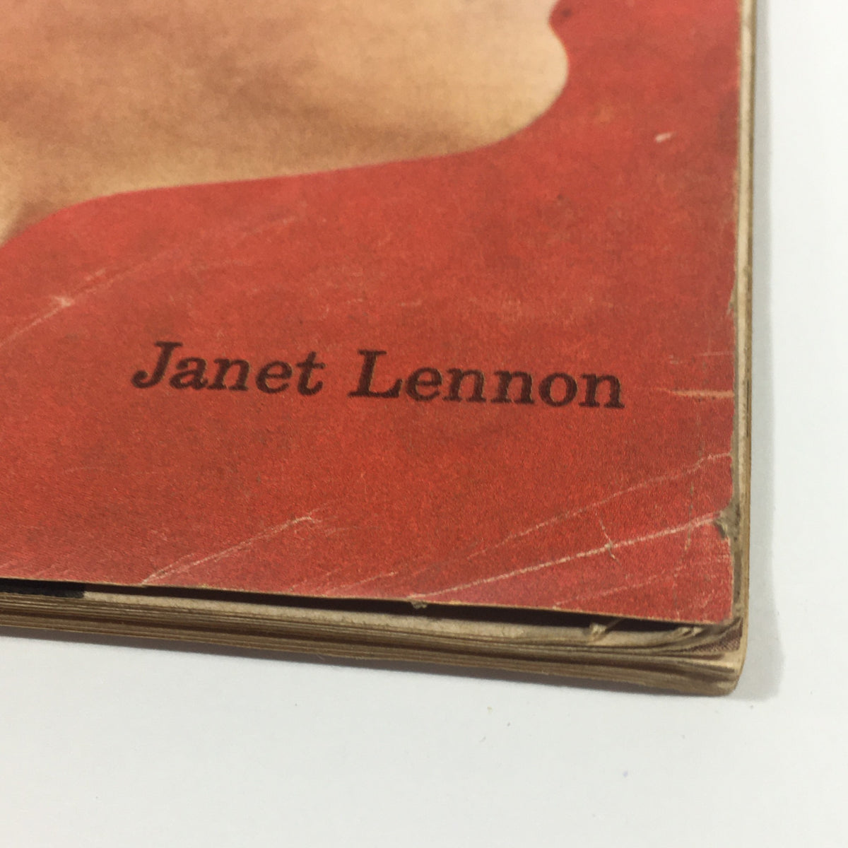 Close-up of the cover text from VTG 'Teen Magazine May 1961, highlighting the name Janet Lennon.