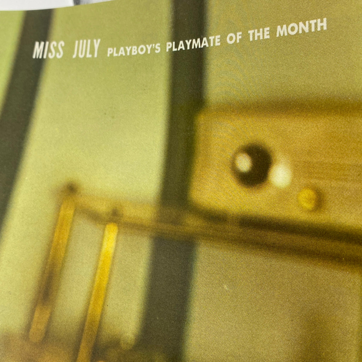 Inside view of VTG Playboy Magazine July 1961 highlighting Miss July, Playboy's Playmate of the Month.