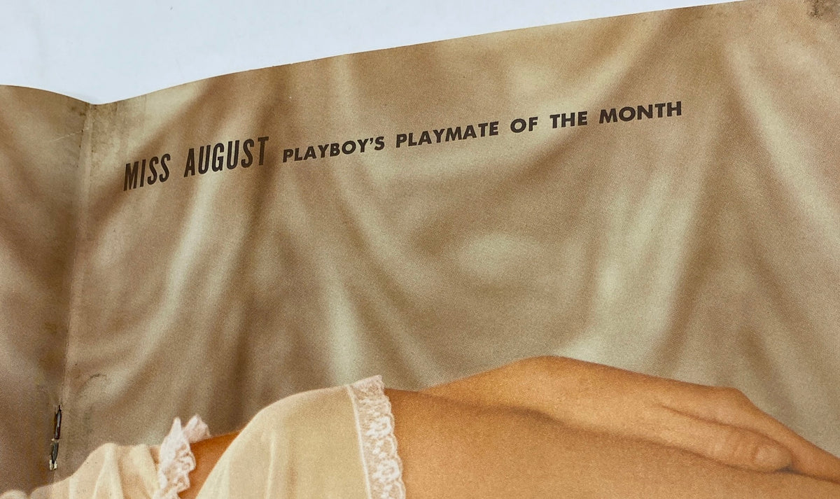 VTG Playboy Magazine August 1961 featuring the title 'Miss August' indicating the Playmate of the Month, showcasing vintage Playboy photography.