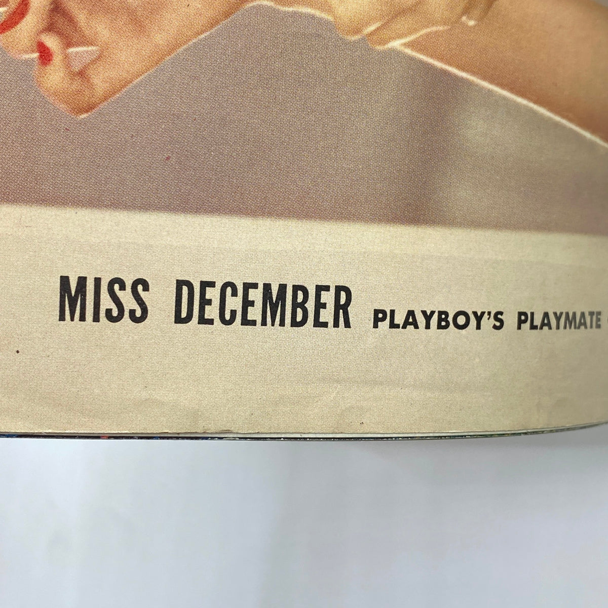 Close-up of Miss December headline from the VTG Playboy Magazine December 1959, highlighting the Playmate feature.