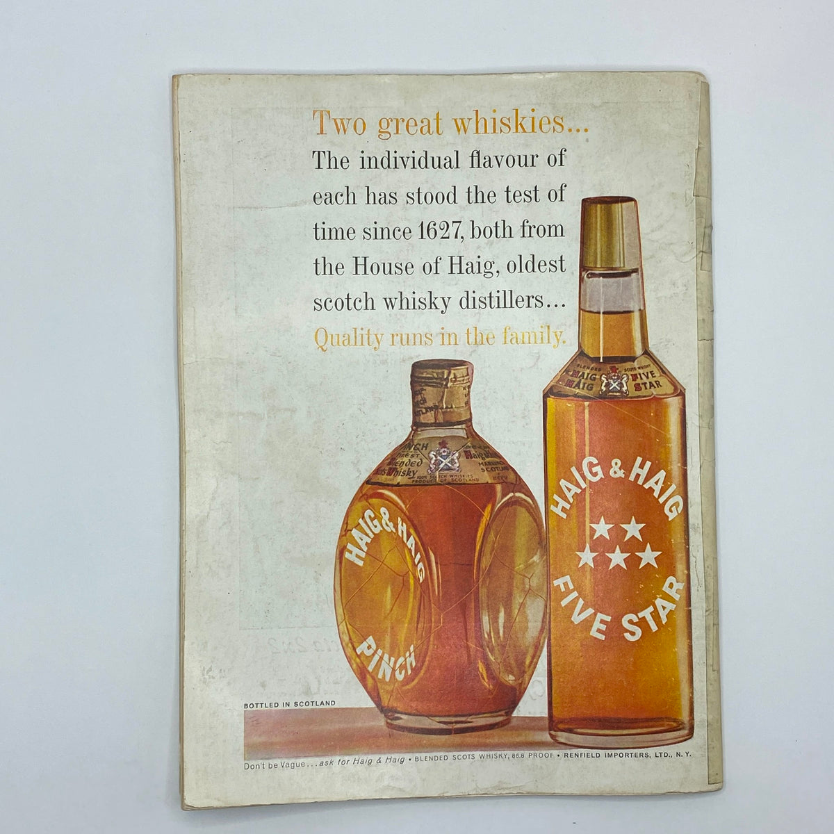 Advertisement page from May 1961 Playboy Magazine featuring Haig & Haig whiskies, reflecting vintage advertisement styles of the era.