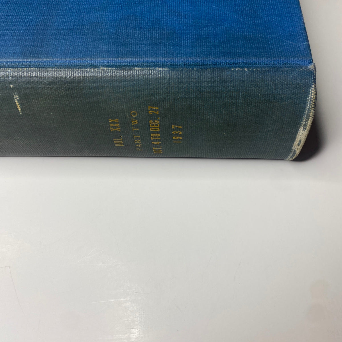 Time Magazine 1937 July-Dec Bound edition, highlighting the spine indicating volume and year.