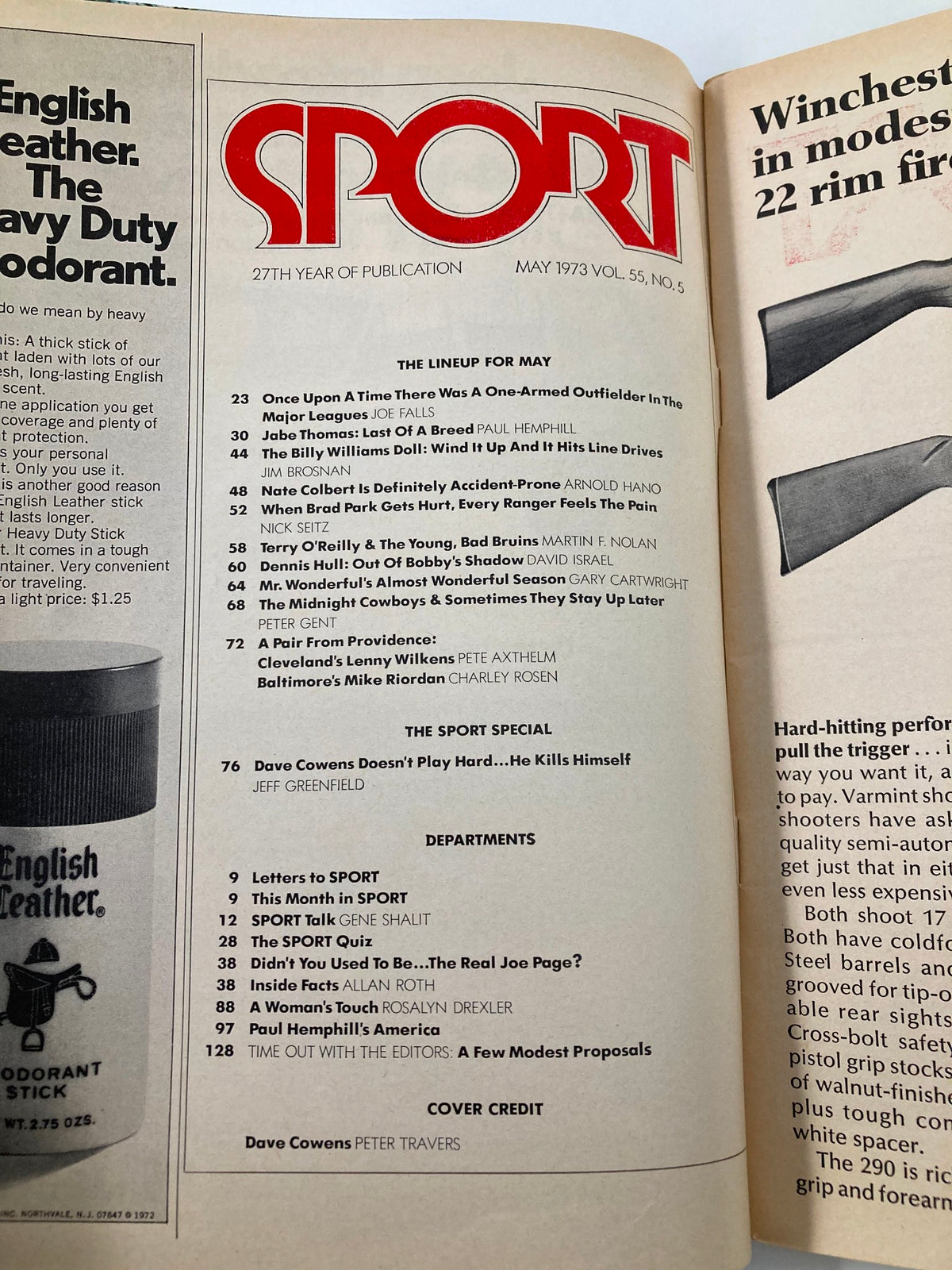 Vintage Sport Magazine May 1973 Dave Cowens Doesn't Play Hard No Label