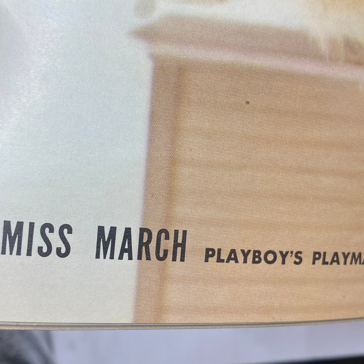 Interior page detail highlighting 'Miss March' in Playboy Magazine March 1960 featuring Sally Sarell as the centerfold.