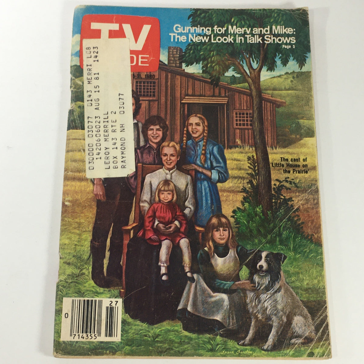 Vintage TV Guide Magazine cover from July 5, 1980 featuring Little House on the Prairie, showcasing characters in a pastoral setting.