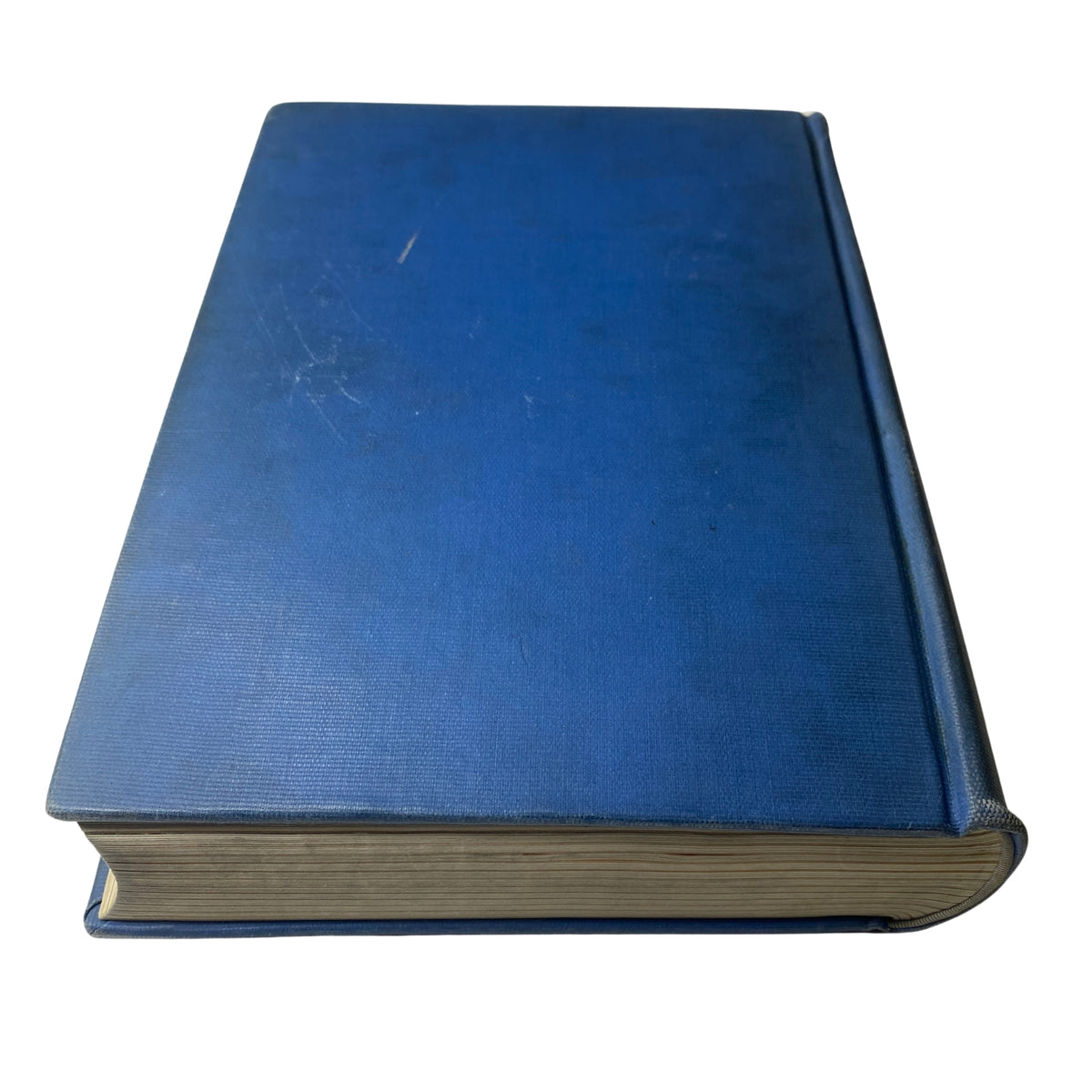 Side view of Time Magazine Library Bound Weekly April 1, 1940 - June 24, 1940, showing the stacked pages and solid blue cover.