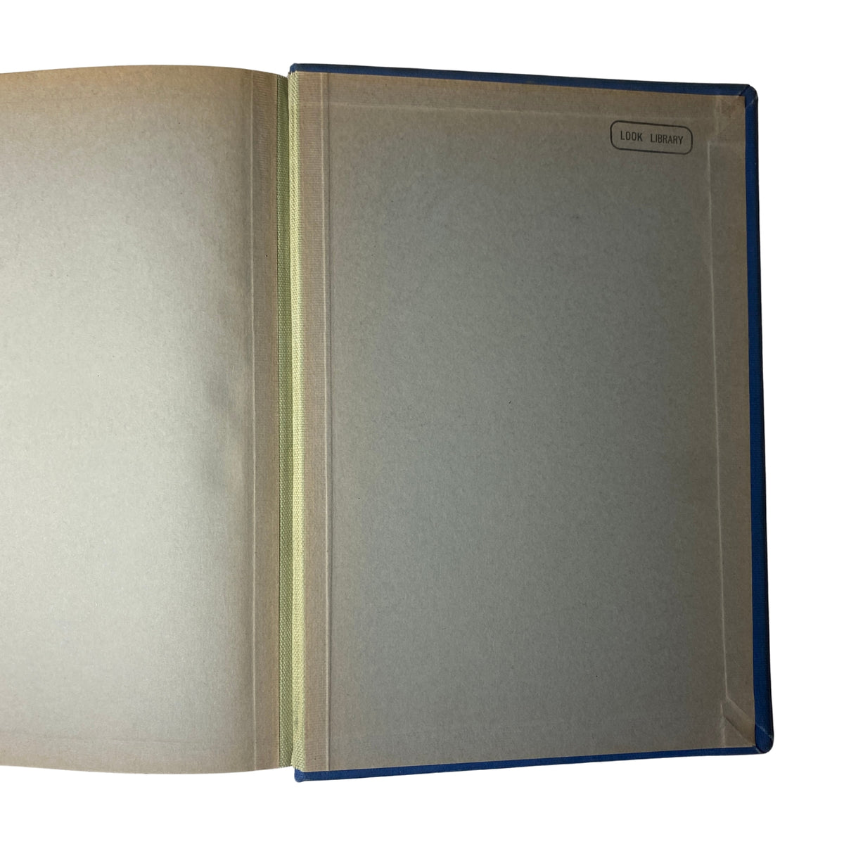 Blank interior of the Time Magazine Library Bound volume, indicating the 'Look Library' edition from January 3, 1938 - March 28, 1938.