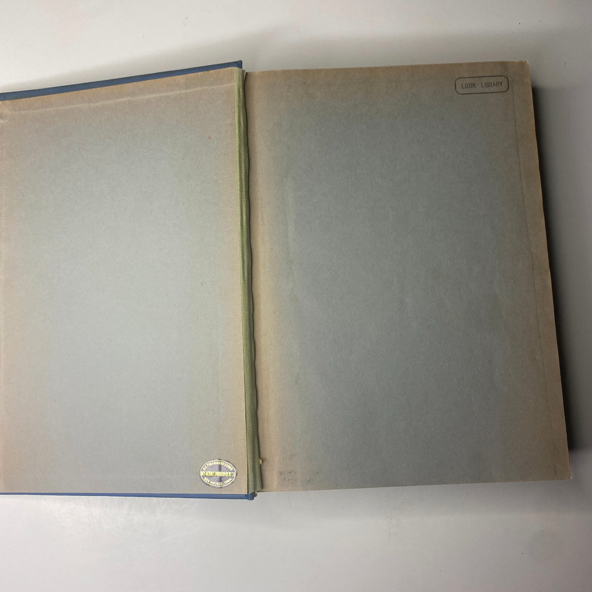 Inside cover of Time Magazine Library Bound January 2 to March 27, 1939 Adolf Hitler Man of the Year, featuring a 'Look Library' stamp.