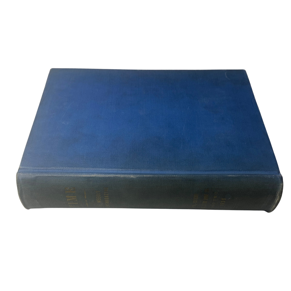 Library bound volume of Time Magazine titled 'Time Magazine Library Bound April-June 26, 1939 Hitler’s Heinrich Himmler', displaying a blue hardcover with subtle wear.