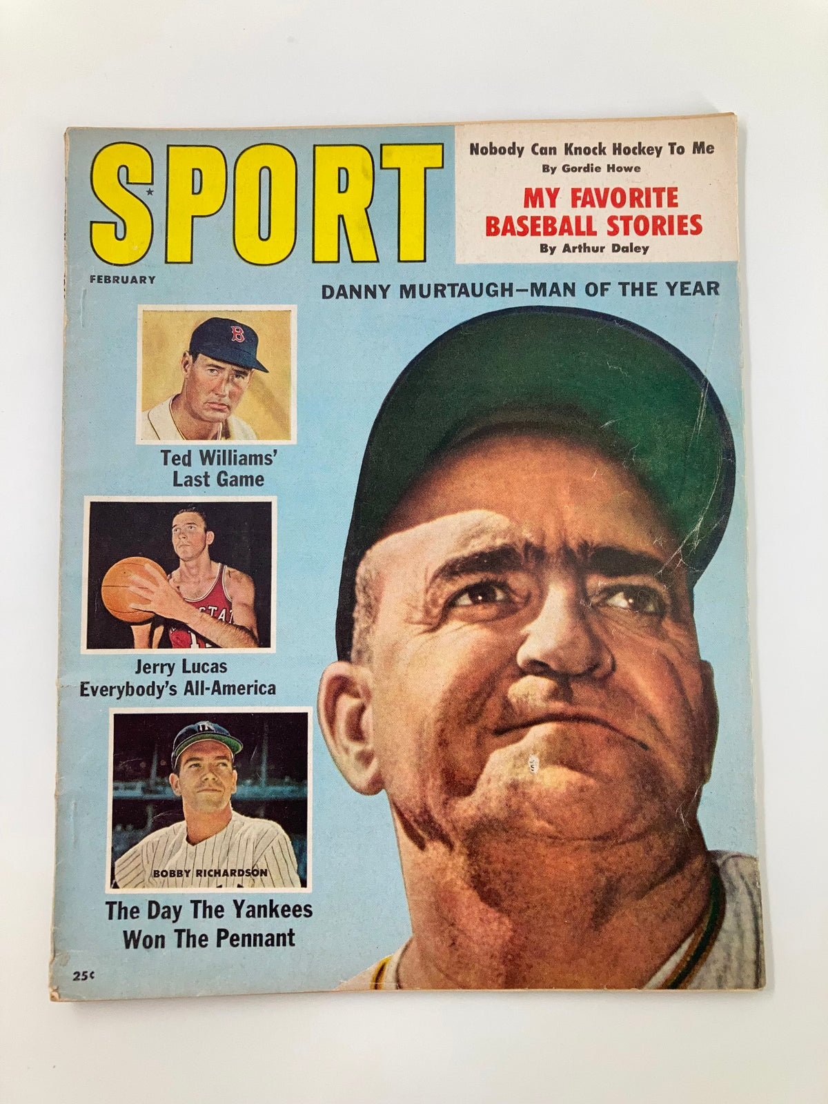 VTG Sport Magazine February 1961 featuring Danny Murtaugh on the cover, highlighting Ted Williams' last game, Jerry Lucas, and Bobby Richardson, capturing the essence of sports history.