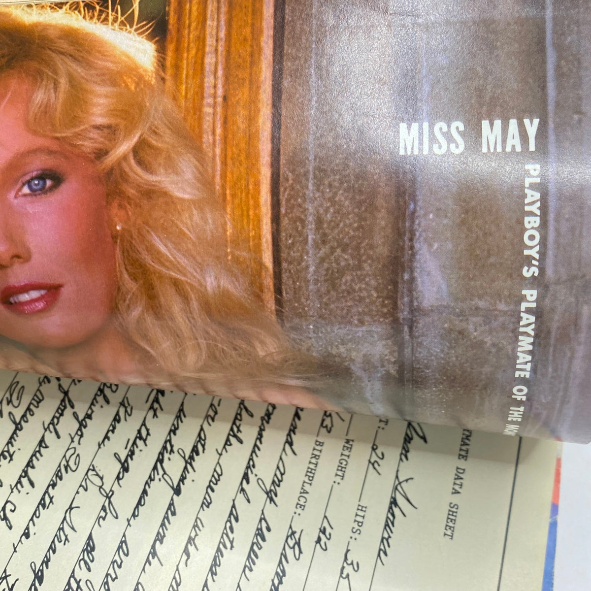 VTG Playboy Magazine May 1985 featuring Playmate Karen Velez's centerfold and profile, showcasing 1980s elegance.