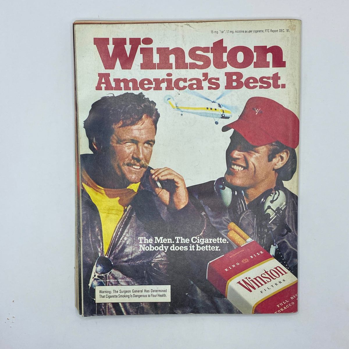 Cover image of a vintage magazine advertisement for Winston cigarettes, promoting a nostalgic 1980s lifestyle.