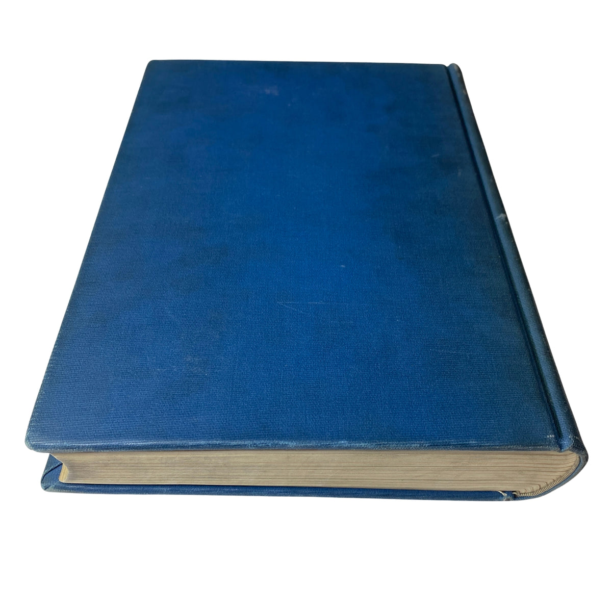 Side view of the Library Bound Weekly edition of Time Magazine from January 5 to March 30, 1942, showcasing a blue cover and thick spine.