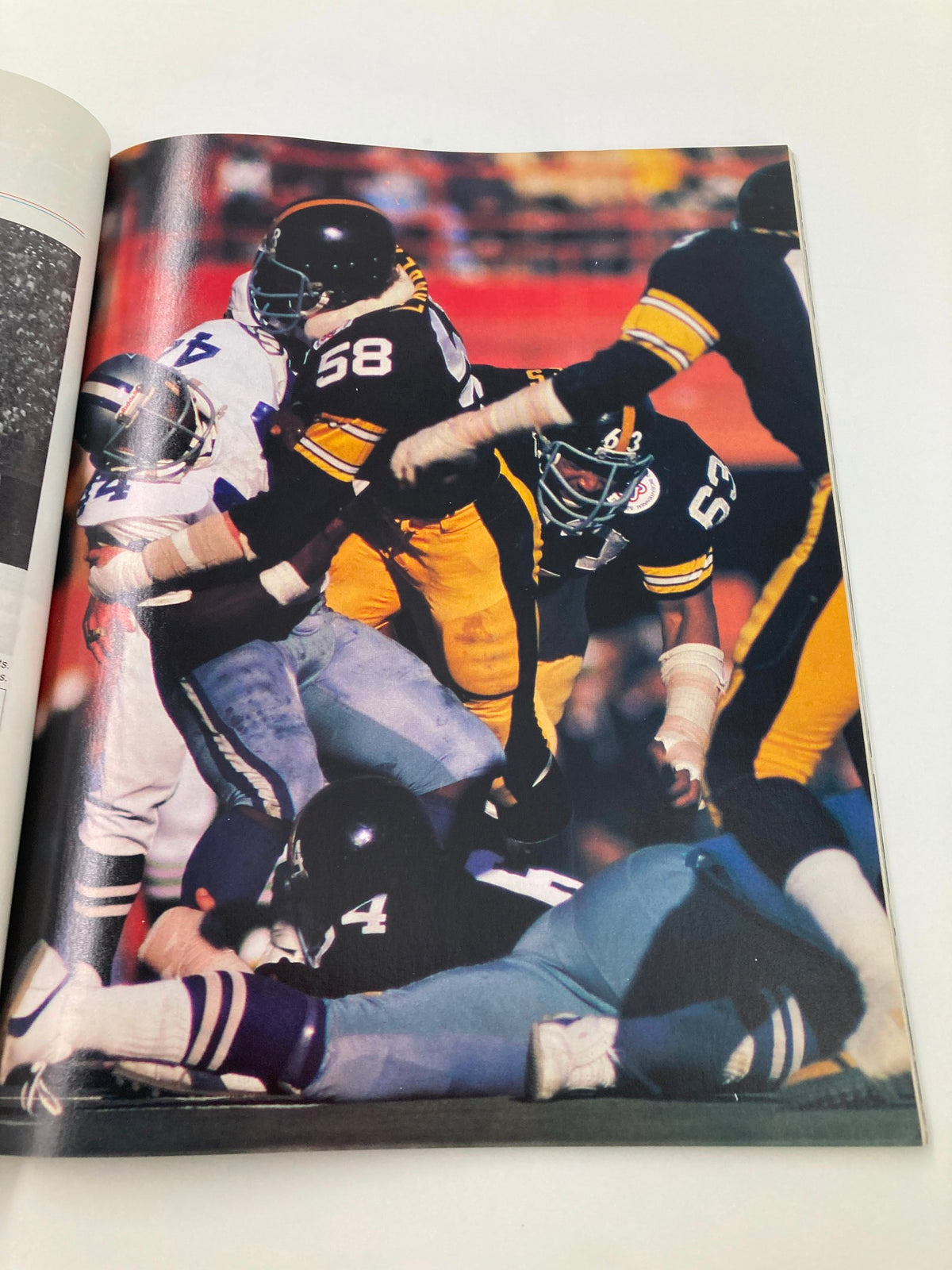 January 24 1982 AFC vs NFC NFL Championship Super Bowl XVI Official Program featuring an action shot of players from the Pittsburgh Steelers during Super Bowl X.