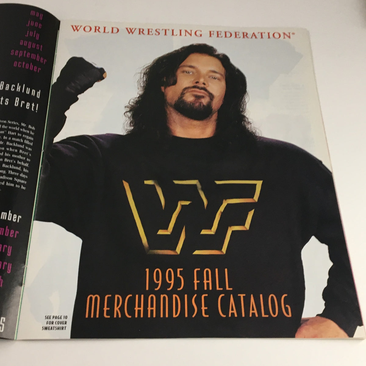 WWF Program 1995 Vol 231 Shawn Michaels & Bob Backlund featuring the World Wrestling Federation merchandise catalog cover.