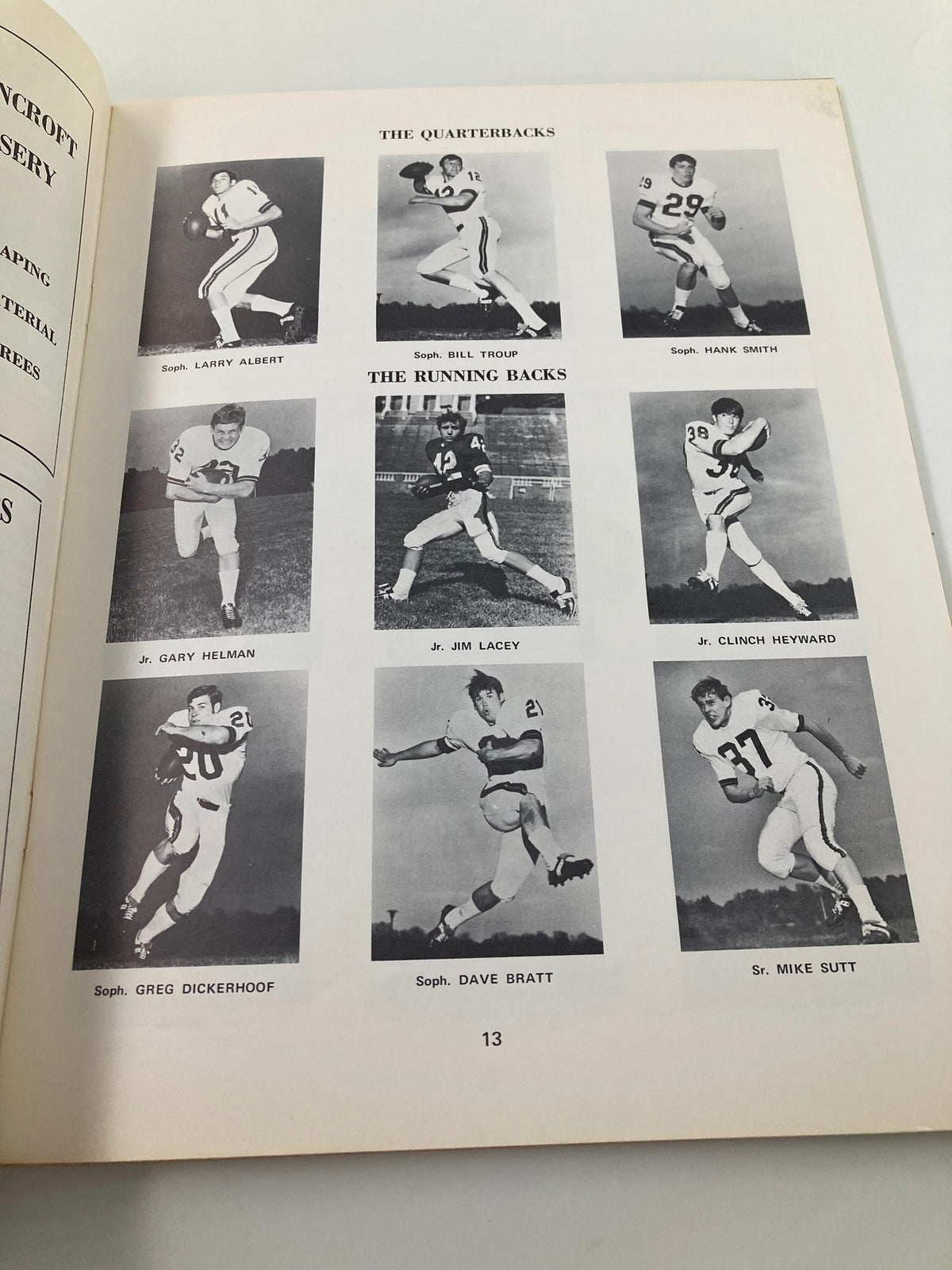 October 24 1970 The College Game Virginia William & Mary Scott Stadium Program featuring quarterbacks Larry Albert, Bill Troup, Jim Lacey, and others in football gear.