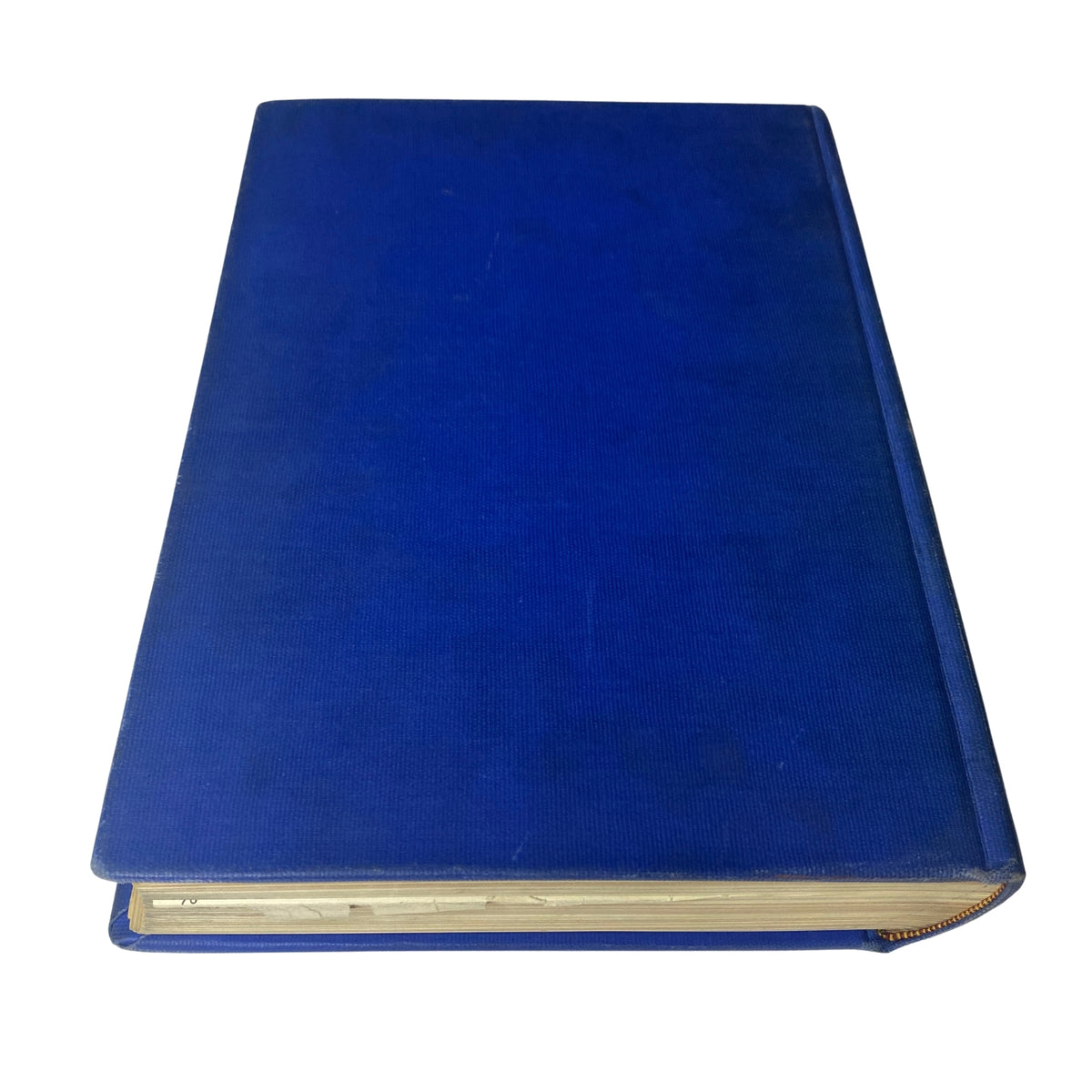 Side view of the blue hardcover of Time Magazine Library Bound Weekly, containing editions from January 5 to March 29, 1948, illustrating durability and preservation.
