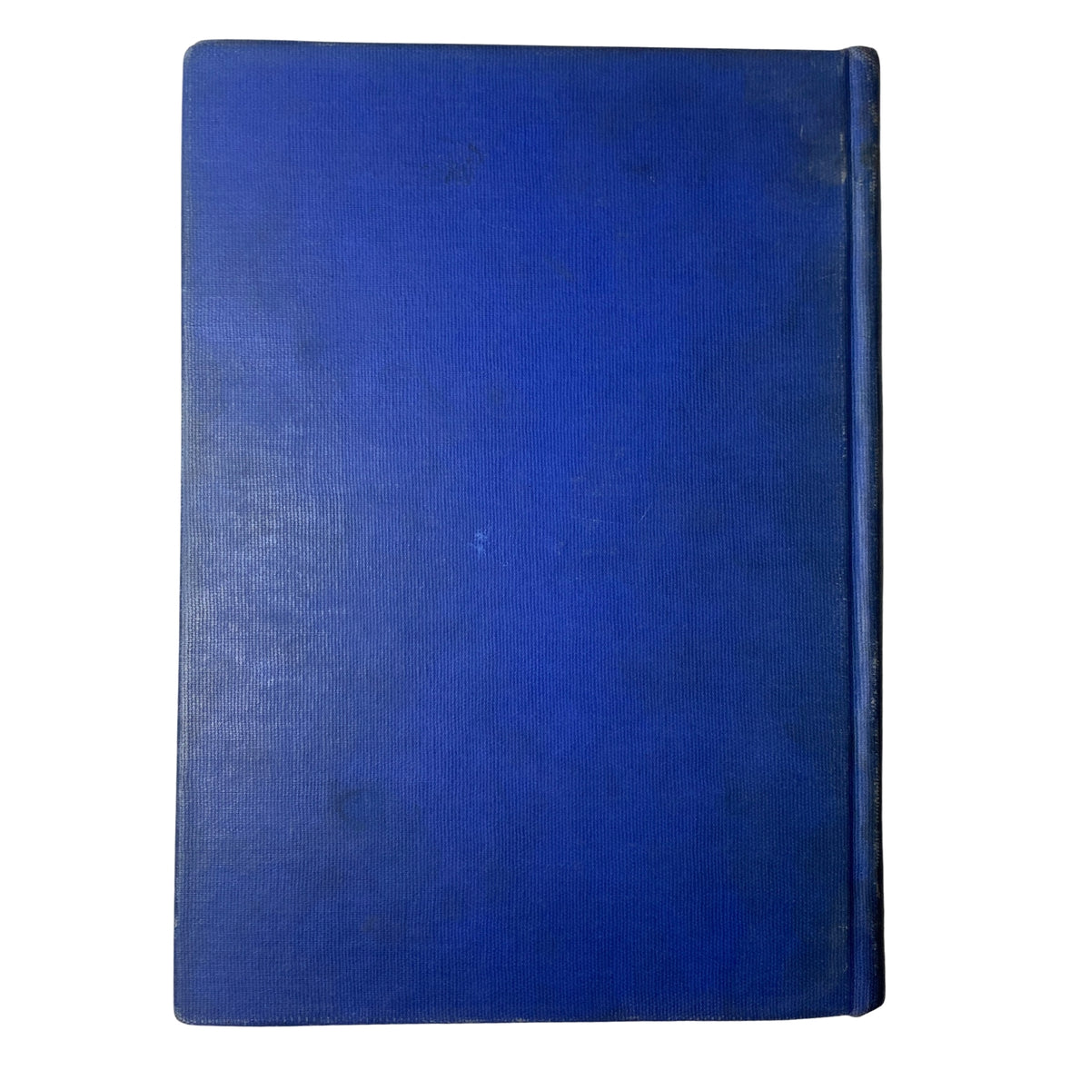 Back cover of the Time Library Bound Weekly Magazine showing the solid blue cover of the bound volume, representing its vintage quality.