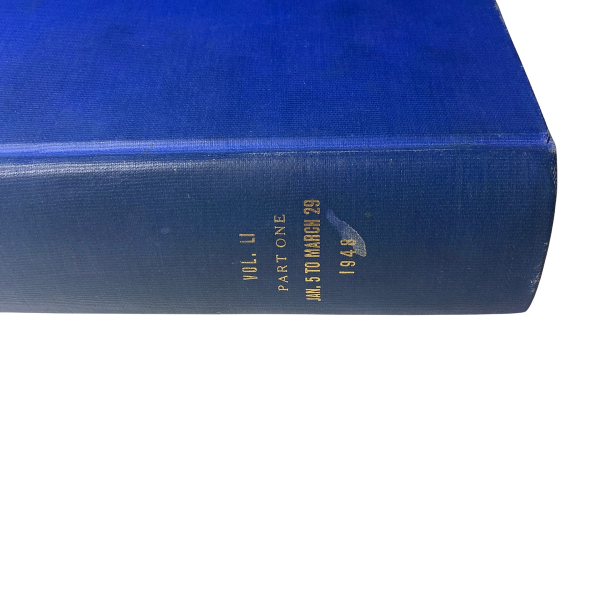 Time Magazine Library Bound Weekly January 5, 1948 - March 29, 1948, detailing the volume's spine with date range and volume number.