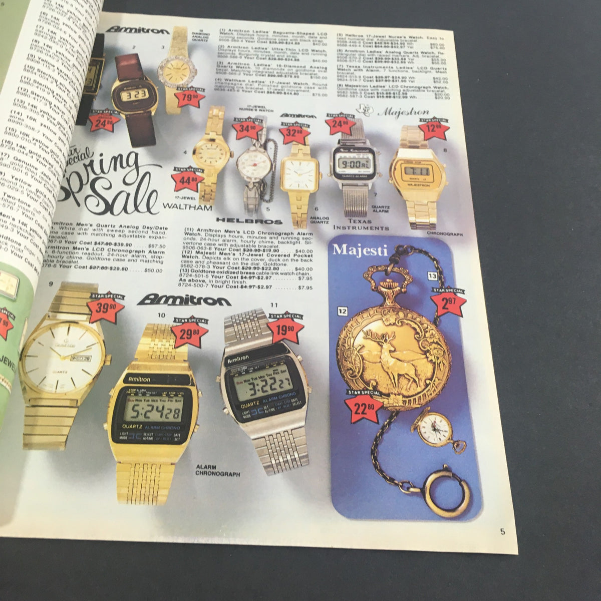 VTG May 1981 Present Company Special Gifts For People Catalog displaying various wristwatches and pocket watches available for sale.