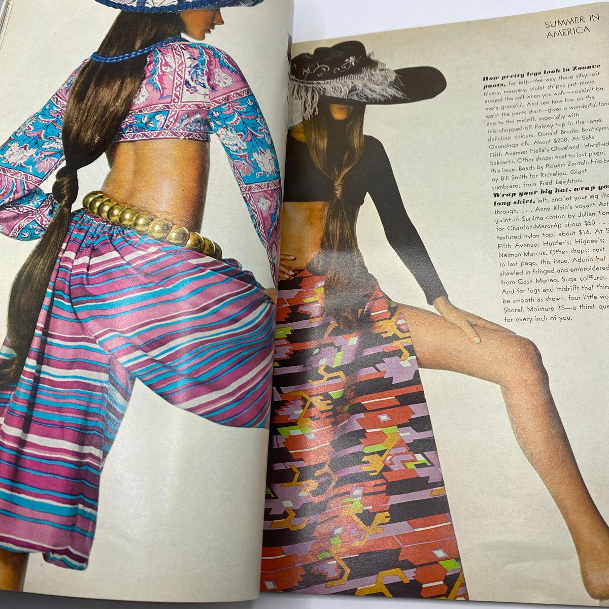 Vintage Vogue Magazine May 1970 Pilar Crespi by Bert Stern No Label