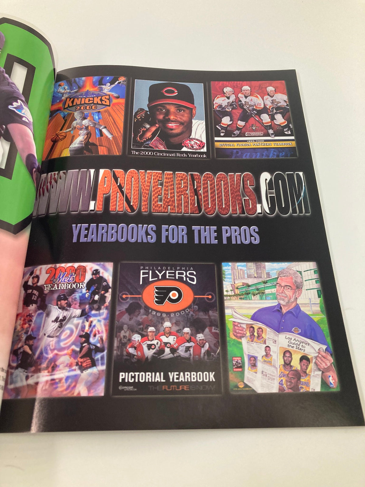 2000 MLB Devil R Us Yearbook Official Tampa Bay Publication Fred McGriff. Advertisement page featuring various sports yearbooks.